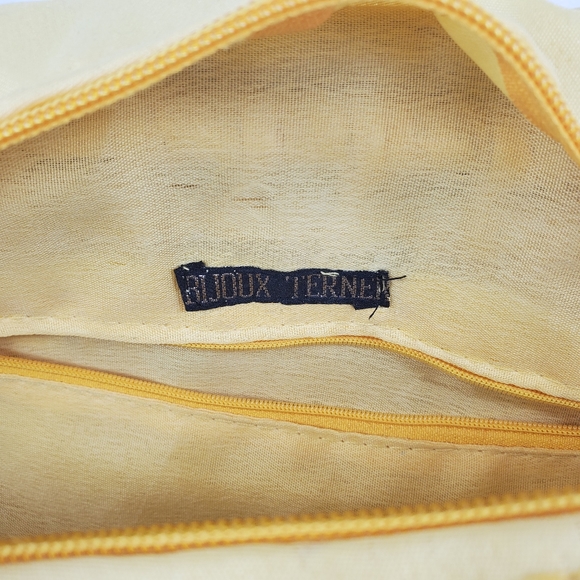 Bijoux Terner Yellow/Gold 100% Straw Bag Tote - Picture 2 of 8